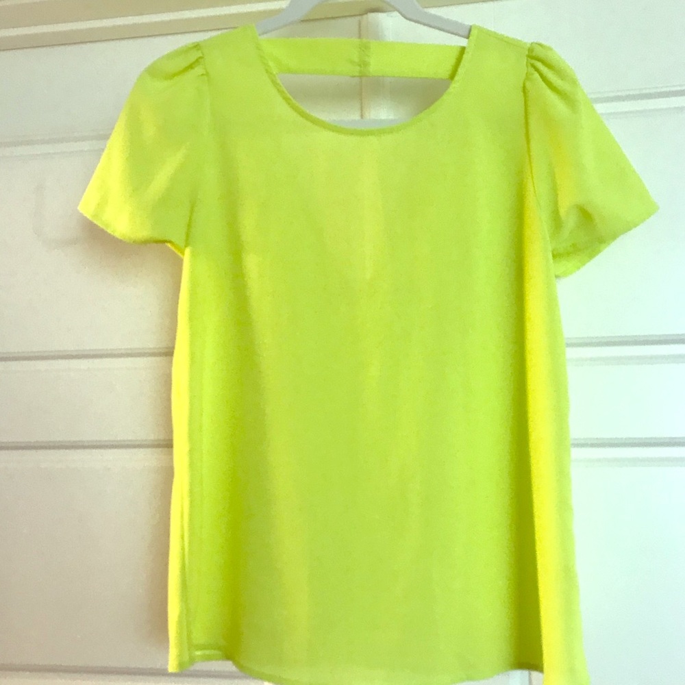Bright Yellow Short Sleeve Shirt